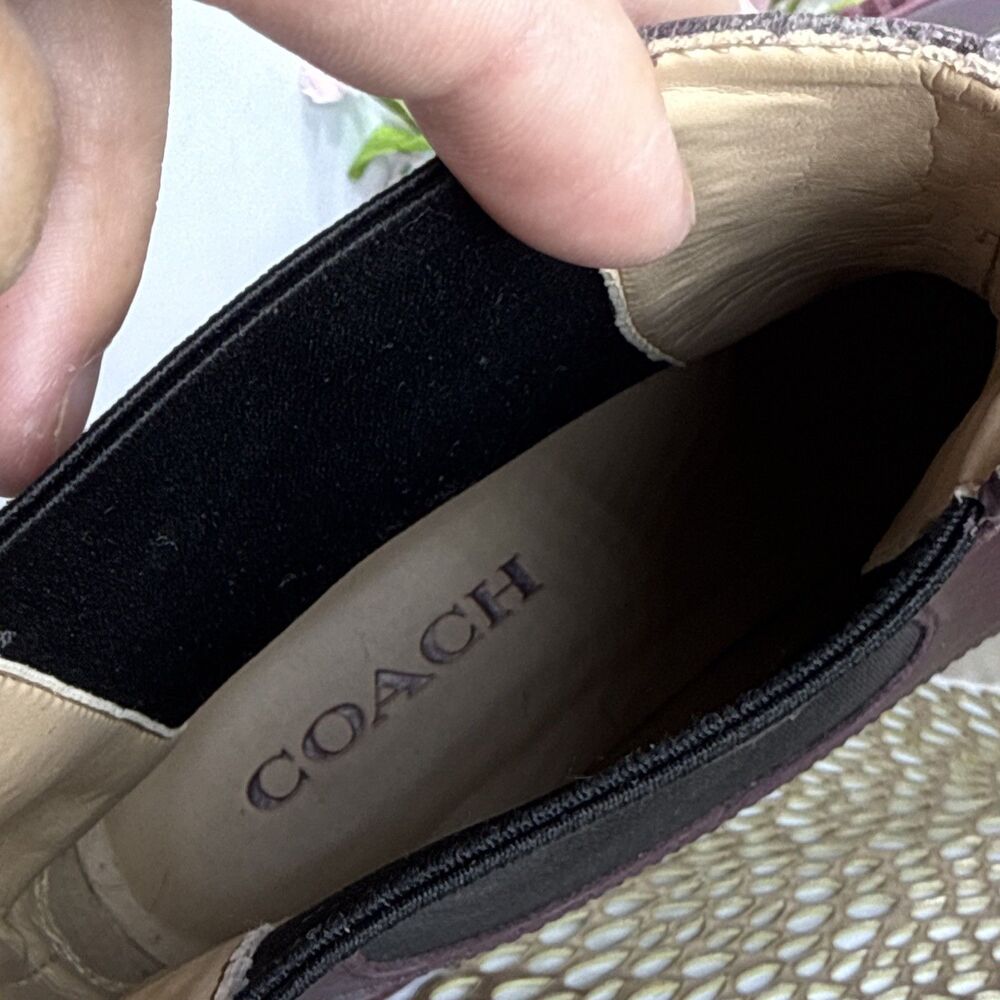 (F2)Coach Joey Bootie Leather Women’s DARK CRANBERRY,Size 9.5 B/40 MSRP: $275.00 - Picture 16 of 16